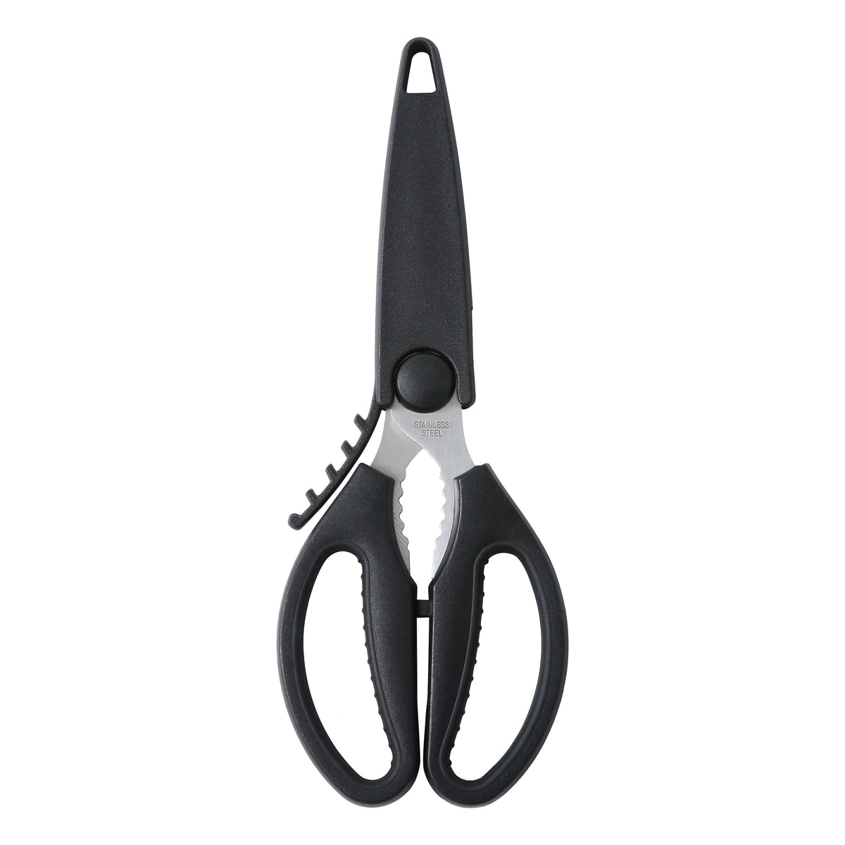 Mainstays Black Handle Stainless Steel Multi-Purpose 8.6in Kitchen Shears
